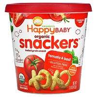 Happy Family Organics, Organic Snackers, томаты и базилик, 42,5 г (1,5 унции)