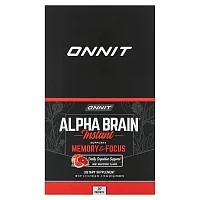 Onnit, Alpha Brain Instant, Memory &amp; Focus, Ruby Grapefruit, 30 Packets, 0.13 oz (3.6 g) Each