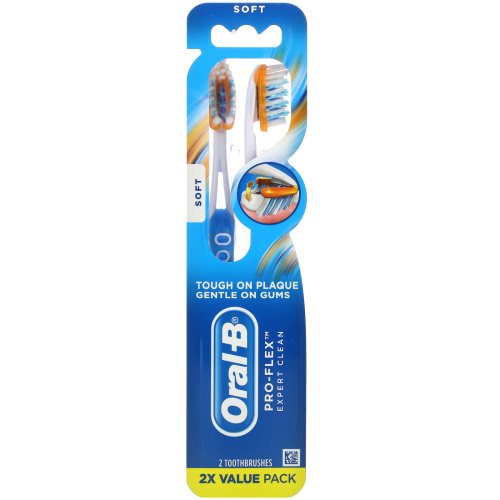 Oral-B, Pro-Flex, Toothbrush, Soft, 2 Toothbrushes