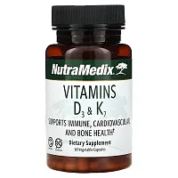 NutraMedix, Vitamins D3 &amp; K2, 60 Vegetable Capsules