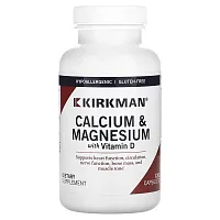 Kirkman Labs, Calcium &amp; Magnesium with Vitamin D, 120 Capsules