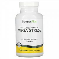 NaturesPlus, Mega-Stress, длительное высвобождение, 90 таблеток