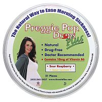 Preggie Pop Drops Plus, Sour Raspberry, Sour Lemon, 10 mg, 21 Pieces