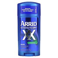 Arrid, Extra Extra Dry XX, твердый дезодорант-антиперспирант, без запаха, 73 г (2,6 унции)