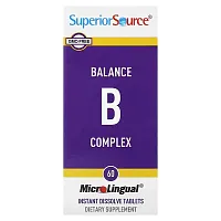 Superior Source, Balance B Complex, 60 MicroLingual Instant Dissolve Tablets