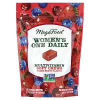 MegaFood, Women&#x27;s One Daily Multivitamin, Mixed Berry, 30 Individually Wrapped Soft Chews