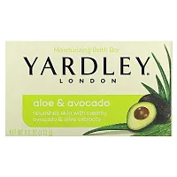 Yardley London, Moisturizing Bath Bar, Aloe &amp; Avocado, 4 oz (113 g)