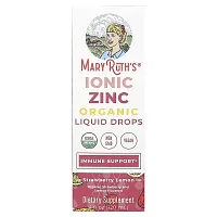 MaryRuth&#x27;s, Organic Ionic Zinc Liquid Drops, Strawberry Lemon, 4 fl oz (120 ml)