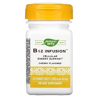 Nature's Way, B12 Infusion, Cherry Flavor, 1,000 mcg, 30 Chewable Tablets