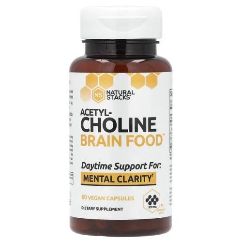 Natural Stacks, Acetyl-Choline Brain Food, 60 Vegan Capsules