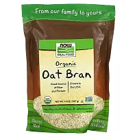 NOW Foods, Real Food, Organic Oat Bran, 14 oz (397 g)