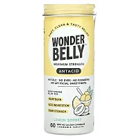 Wonderbelly, Antacid, Lemon Sorbet, 60 Chewable Tablets