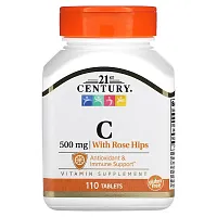 21st Century, Vitamin C with Rose Hips, 500 mg, 110 Tablets