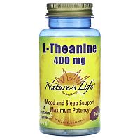 Nature&#x27;s Life, L-Theanine, 400 mg, 60 Vegetarian Capsules (200 mg per Capsule)