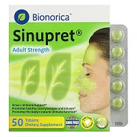 Bionorica, Sinupret, Adult Strength, 50 Tablets