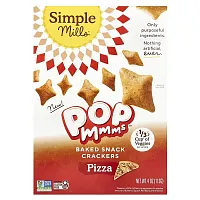 Simple Mills, Pop Mmms, Baked Snack Crackers, Pizza, 4 oz (113 g)