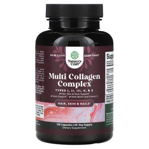 Nature&#x27;s Craft, Multi Collagen Complex, 120 Capsules