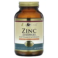 LifeTime Vitamins, Zinc Lozenges With Vitamin C &amp; Echinacea, Natural Orange/Vanilla , 60 Lozenges