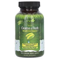 Irwin Naturals, 2-In-1 Cleanse &amp; Flush Weight Loss Support, 60 Liquid Soft-Gels