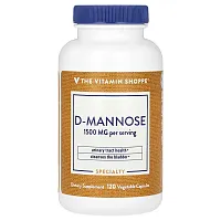 The Vitamin Shoppe, D-Mannose , 1,500 mg , 120 Vegetable Capsules (500 mg per Capsule)