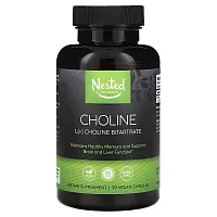 Nested Naturals, Choline, L(+) Choline Bitartrate, 90 Vegan Capsules