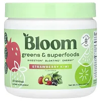 Bloom, Greens &amp; Superfoods, Strawberry Kiwi, 6.38 oz (180.9 g)