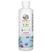 MaryRuth&#x27;s, Organic Kids Multivitamin Liposomal, Ages 4-13 Years, Strawberry Cherry Vanilla, 15.22 fl oz (450 ml)