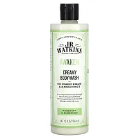 J R Watkins, Awaken, Creamy Body Wash, Rosemary &amp; Rosewood, 12 fl oz (354 ml)