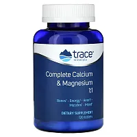 Trace Minerals ®, Complete Calcium &amp; Magnesium 1:1, 120 Tablets