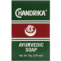 Chandrika Soap, аюрведическое кусковое мыло, 1 шт., 75 г (2,64 унции)