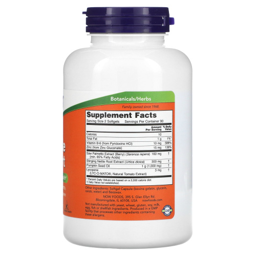 Now Foods Prostate Support Softgels 180 капсул фото 2