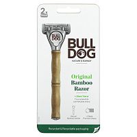 Bulldog Skincare For Men, Original Bamboo Razor, 1 шт., 2 вкладыша