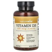 NatureWise, Vitamin D3, 125 mcg (5,000 IU), 360 Softgels