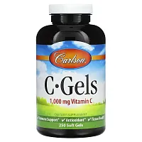 Carlson, C-Gels, 1,000 mg, 250 Soft Gels