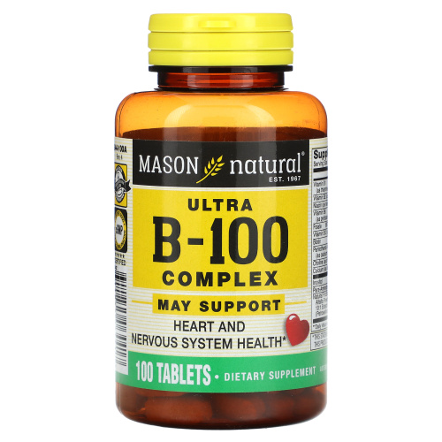 Mason Natural, Ultra B-100 Complex, 100 таблеток