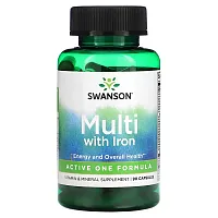 Swanson, Multi with Iron, 90 Capsules