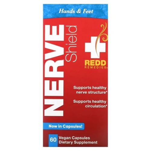 Redd Remedies, Nerve Shield, Hands &amp; Feet, 60 Vegan Capsules