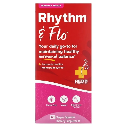 Redd Remedies, Rhythm &amp; Flo, 60 Vegan Capsules