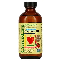 ChildLife Essentials, Pure Arctic Cod Liver Oil, Natural Strawberry, 8 fl oz (237 ml)