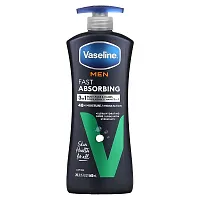 Vaseline, Men, Fast Absorbing Body &amp; Face Lotion, 20.3 fl oz (600 ml)