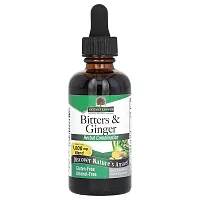 Nature&#x27;s Answer, Bitters &amp; Ginger, Alcohol-Free, 1,000 mg , 2 fl oz (60 ml)