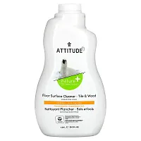 ATTITUDE, Floor Surface Cleaner, For Tile &amp; Wood, Citrus Zest, 35.2 fl oz (1.04 l)