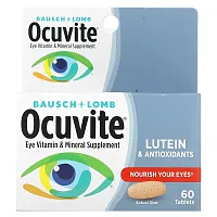 Ocuvite, Eye Vitamin &amp; Mineral Supplement, Lutein &amp; Antioxidants, 60 Tablets