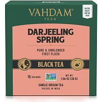 Vahdam Teas, черный чай, Дарджилинг, 15 чайных пакетиков, 30 г (1,06 унции)