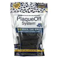 ProDen, PlaqueOff System, Mini Dental Care Bones, For Small &amp; Toy Breed Dogs, Vegetable Fusion &amp; Blueberry, 20 Bones, 12 oz (340 g)