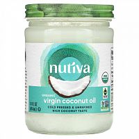 Nutiva, органическое кокосовое масло, первого отжима, 414 мл (14 жидк. унций)