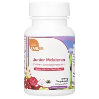 Zahler, Junior Melatonin, Natural Grape, 60 Chewable Tablets