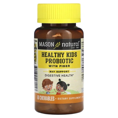 Mason Natural, Healthy Kids Probiotic with Fiber, 60 Chewables