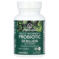 PlantFusion, Daily Women&#x27;s Probiotic, 50 Billion, 30 Vegan Capsules