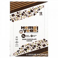 Manitoba Harvest, Hemp Yeah !, протеиновый батончик Super Seed, темный шоколад какао, 12 батончиков по 1,59 унции (45 г) каждый